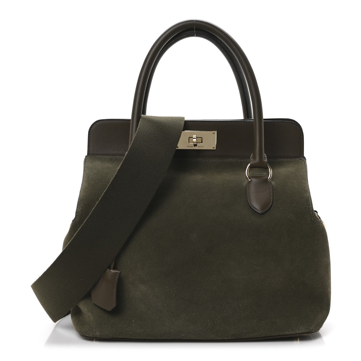 Hermes Veau Grizzly Evercolor Toolbox 26 Eucalyptus 1 of 9