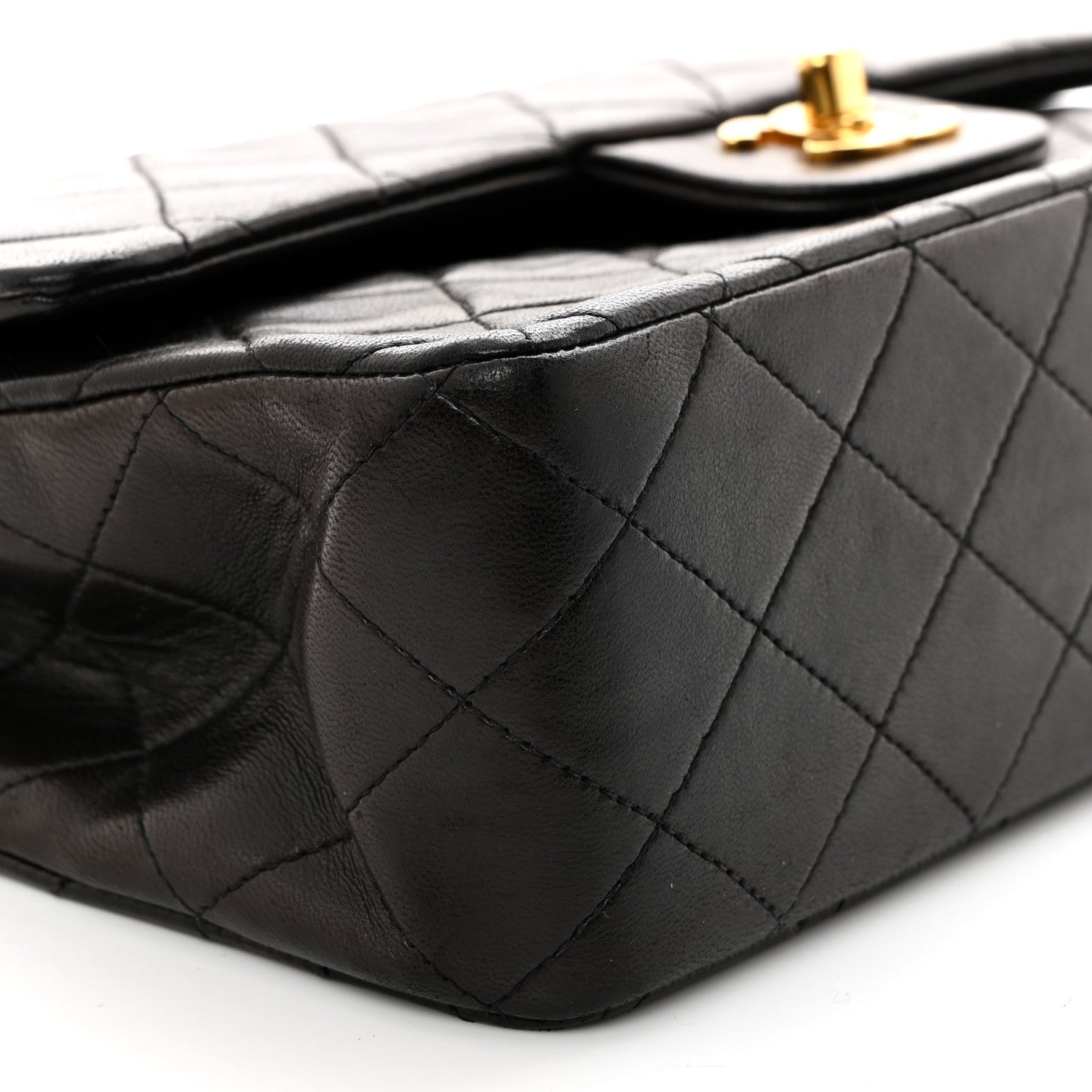 Chanel Lambskin Quilted Medium Double Flap Dark Brown 9 of 10