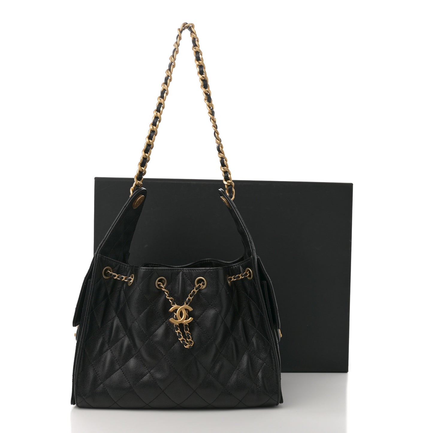 Caviar Quilted Small Chanel 25 Handbag Black