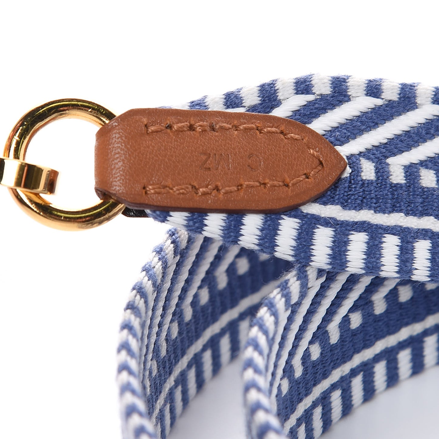 Toile Swift 25mm Sangle Cavale Shoulder Strap Ecru Bleu Brighton Gold