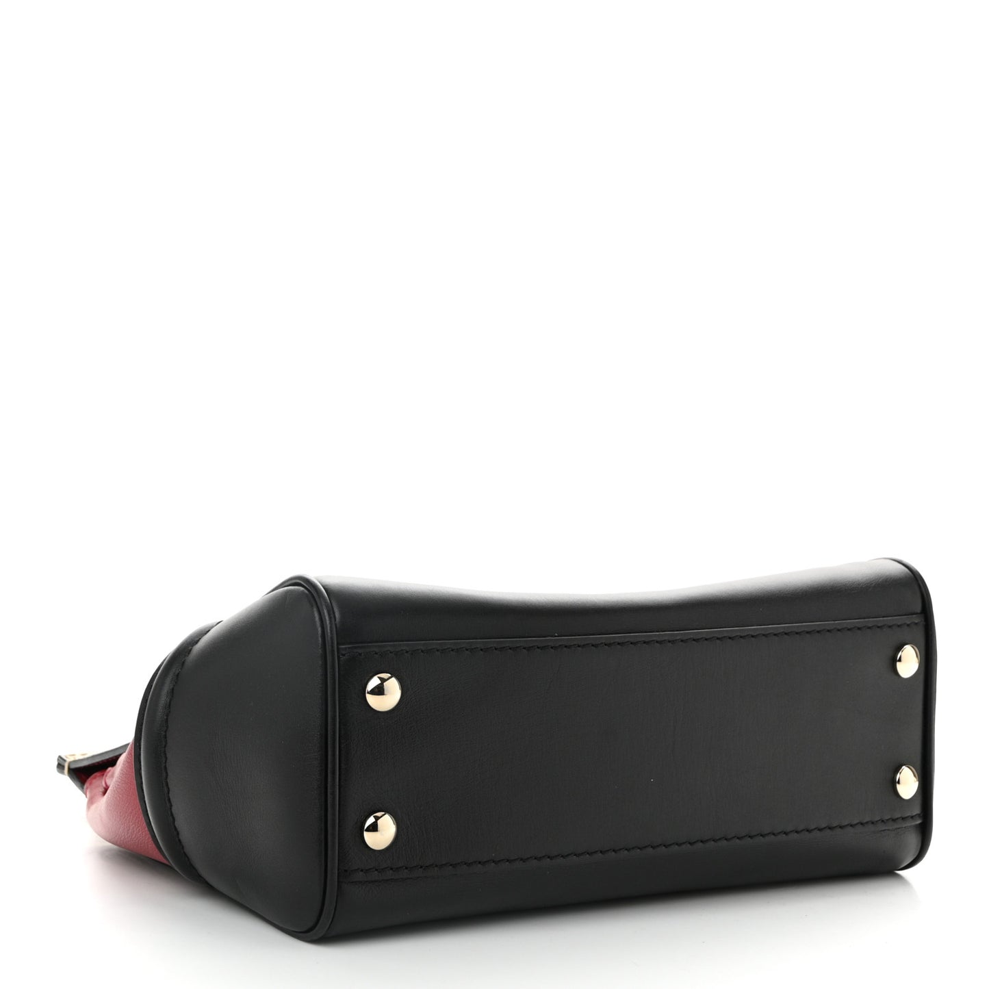 Metallic Grained Calfskin Medium Palazzo Empire Bag Gold Red Black