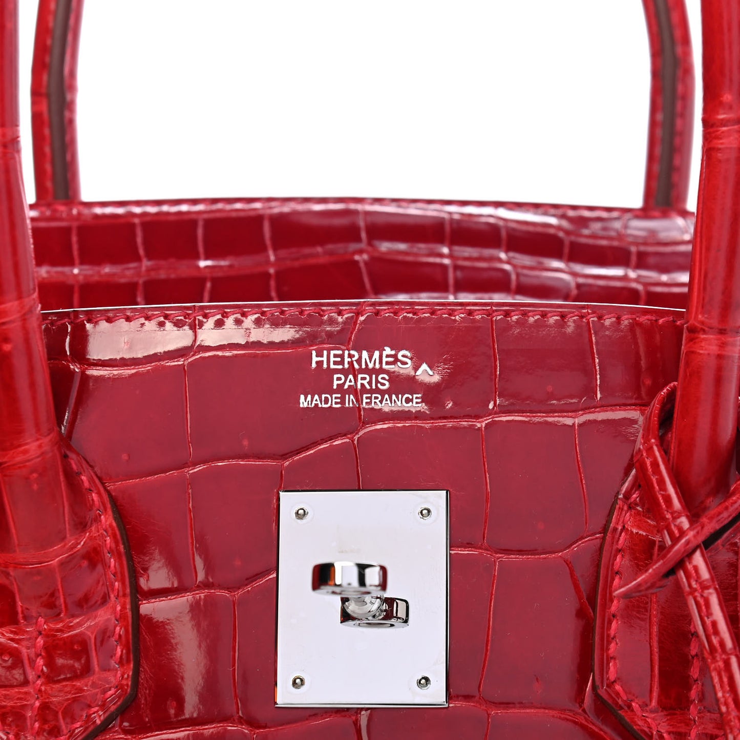 Shiny Porosus Crocodile Birkin 35 Braise