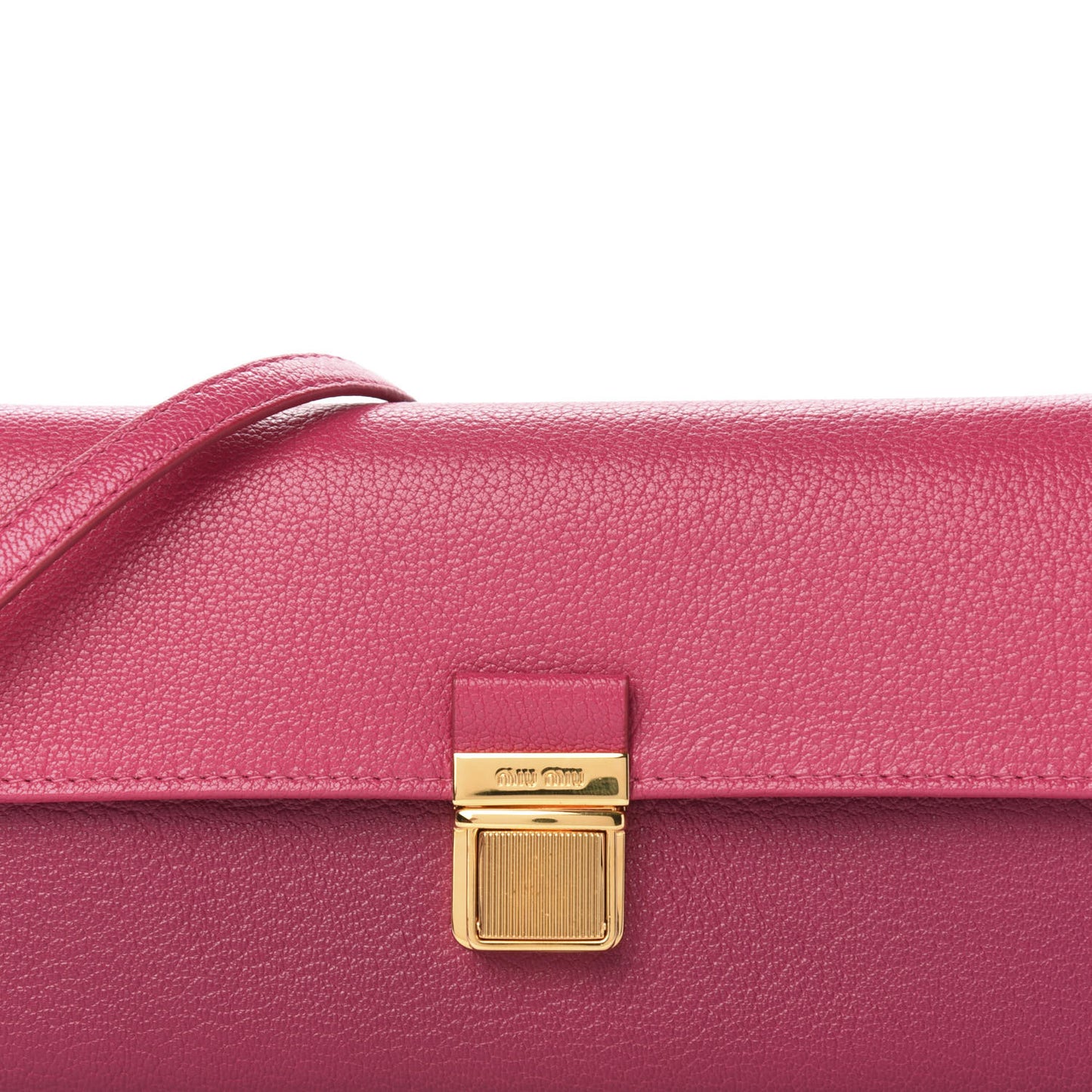 Goatskin Madras Bicolor Wallet On Chain Peonia Ametista
