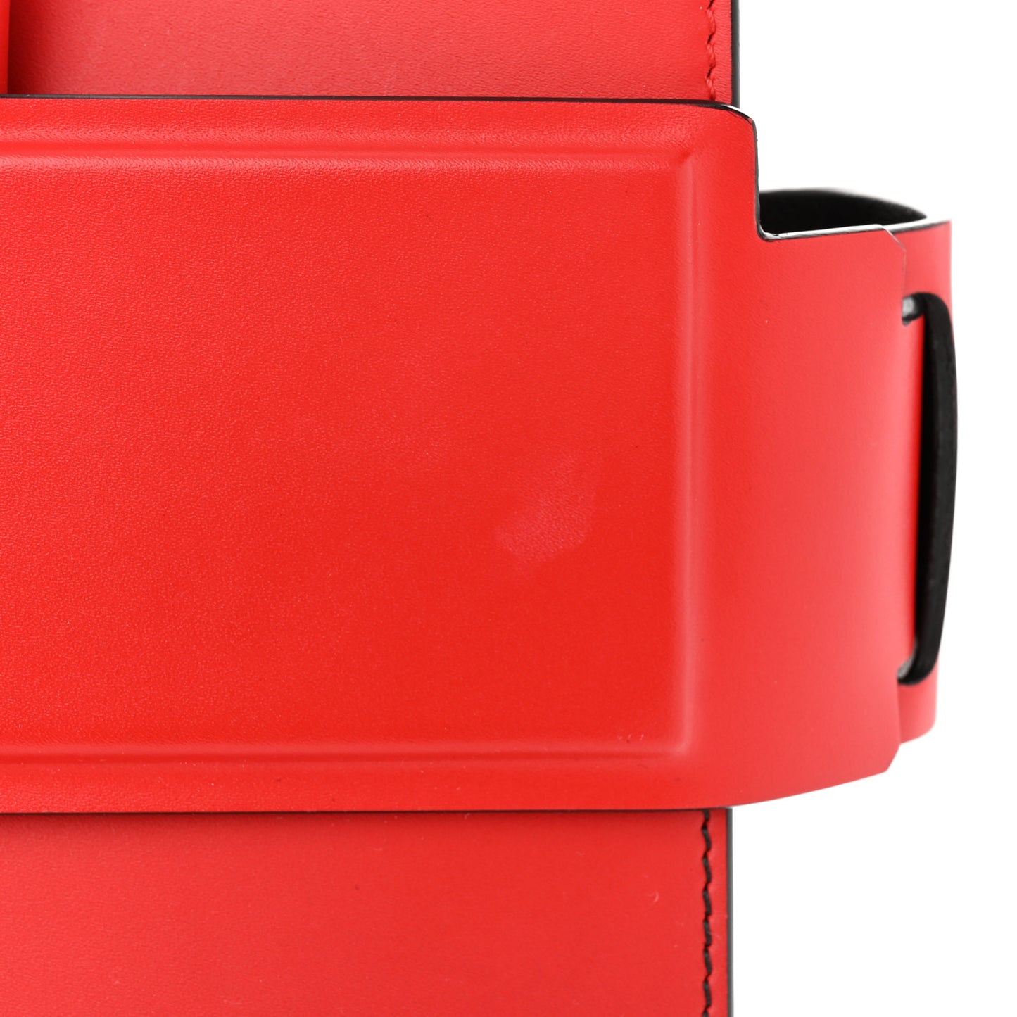 Smooth Calfskin Small Degrade Horizon Satchel Red Black