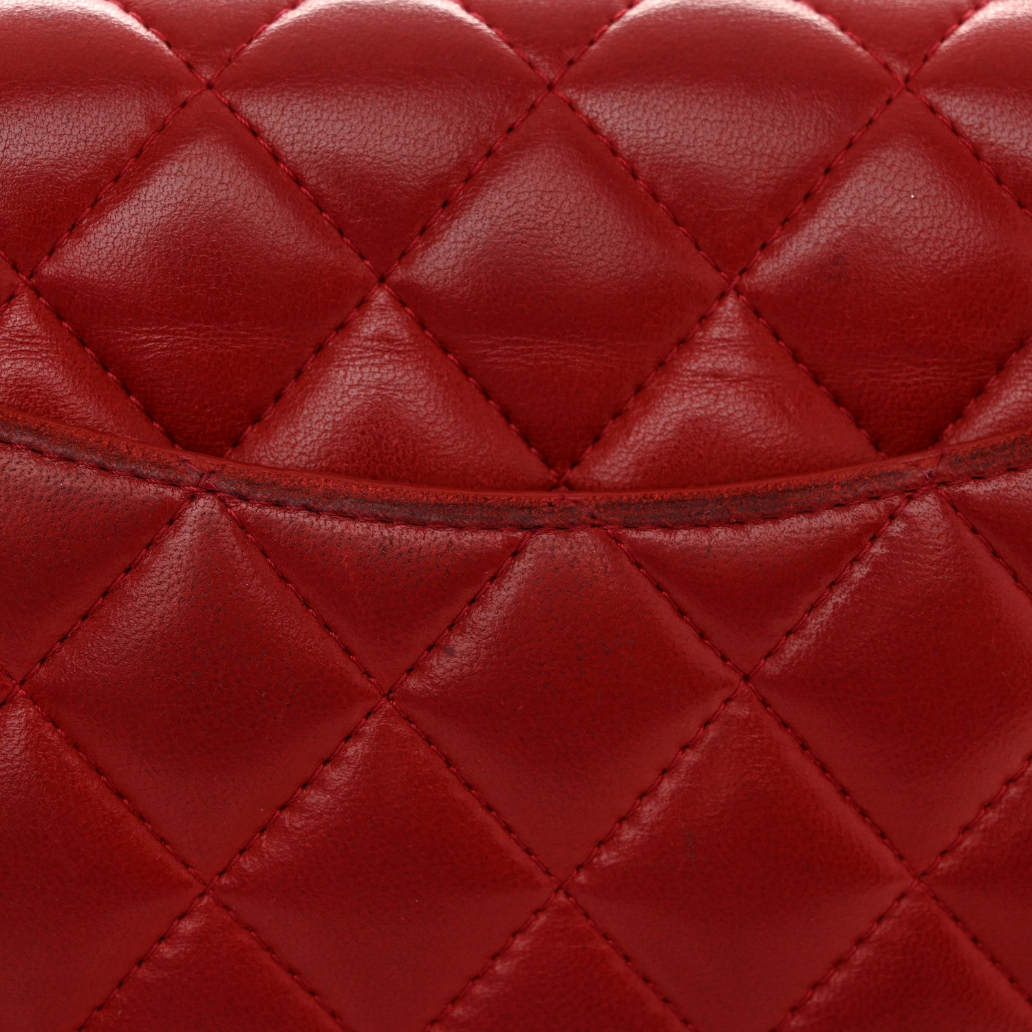 Chanel Lambskin Quilted Mini Rectangular Flap Red 11 of 13