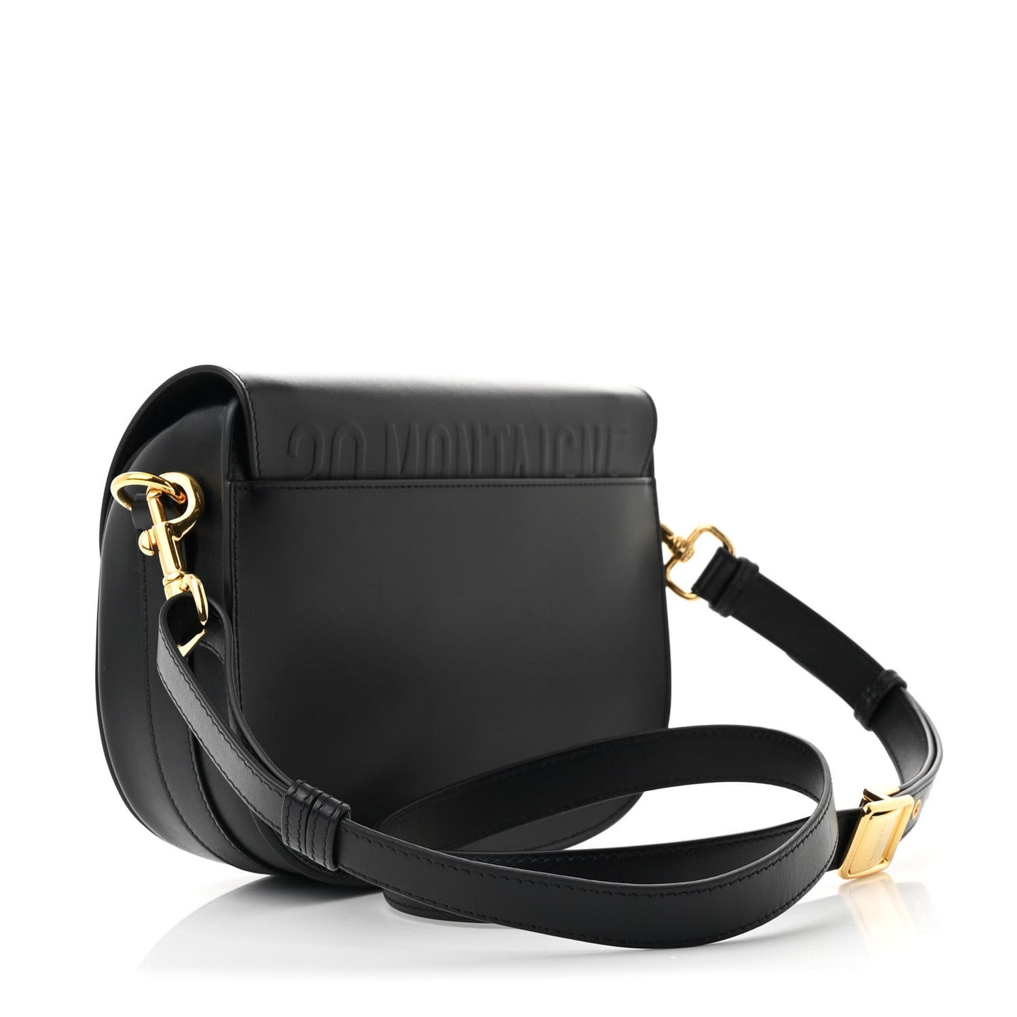 Box Calfskin Medium Bobby Flap Black