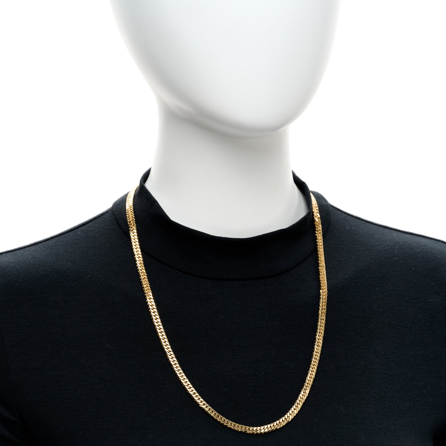 18K Yellow Gold Curb Chain Necklace 23.75"
