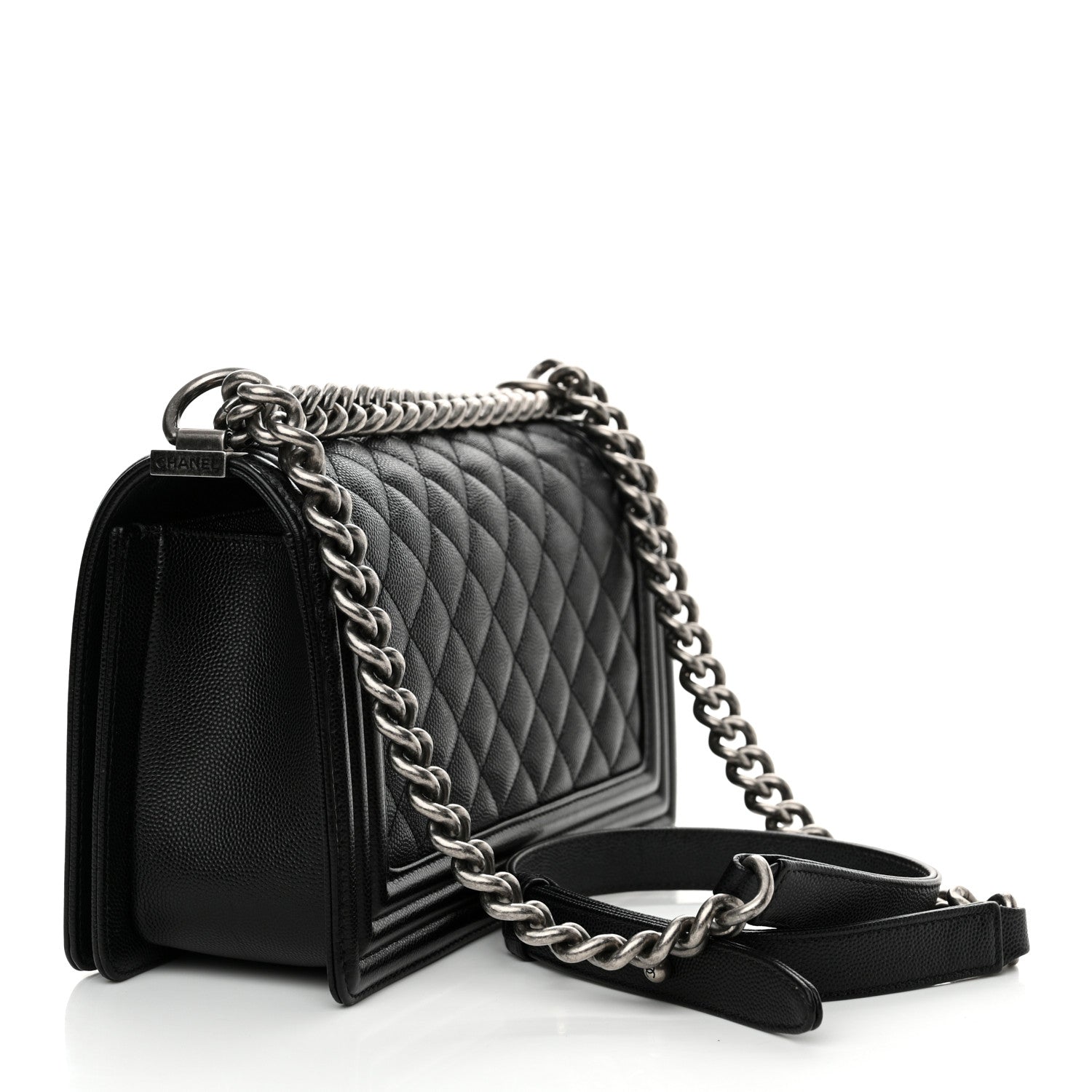 Chanel Caviar Quilted Medium Boy Flap Black 3 of 12