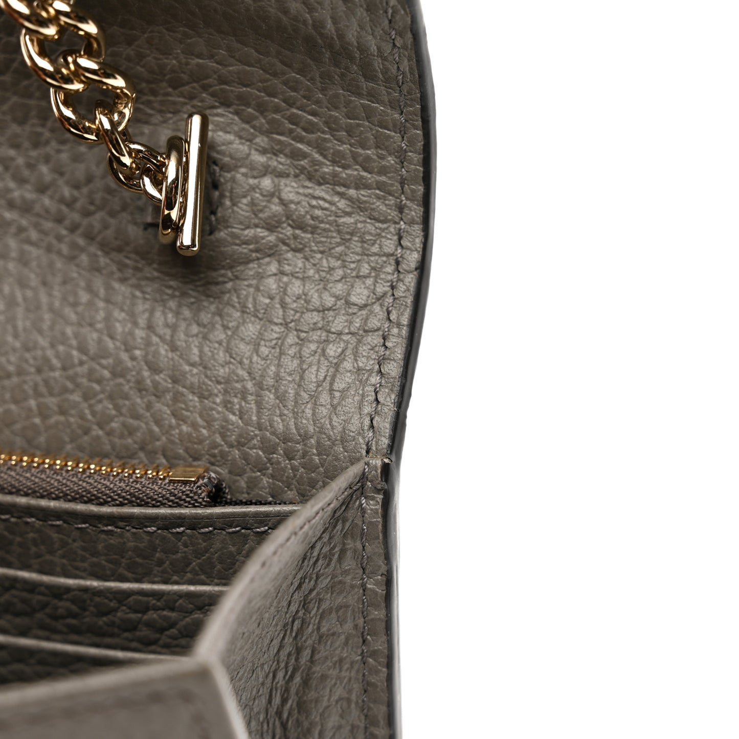 Dollar Calfskin Interlocking G Chain Wallet Loess