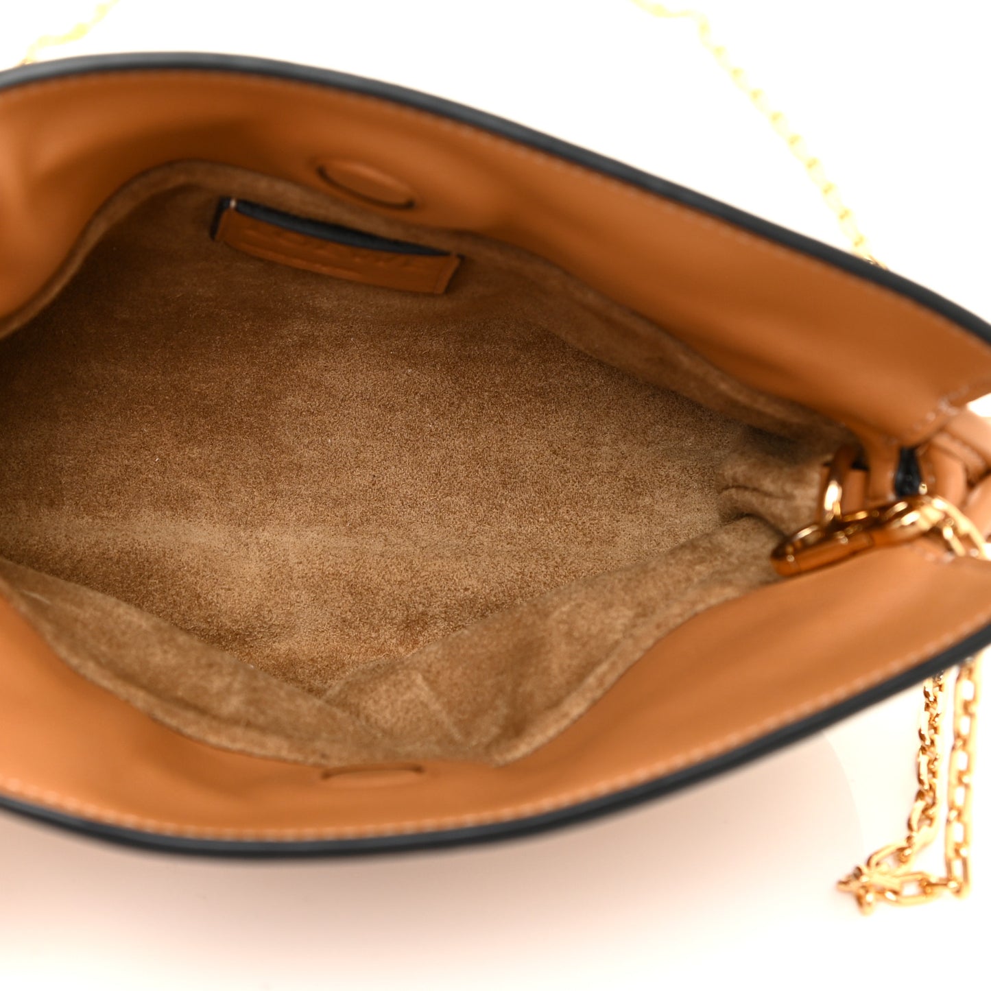 Calfskin Nano Flamenco Knot Clutch Warm Desert