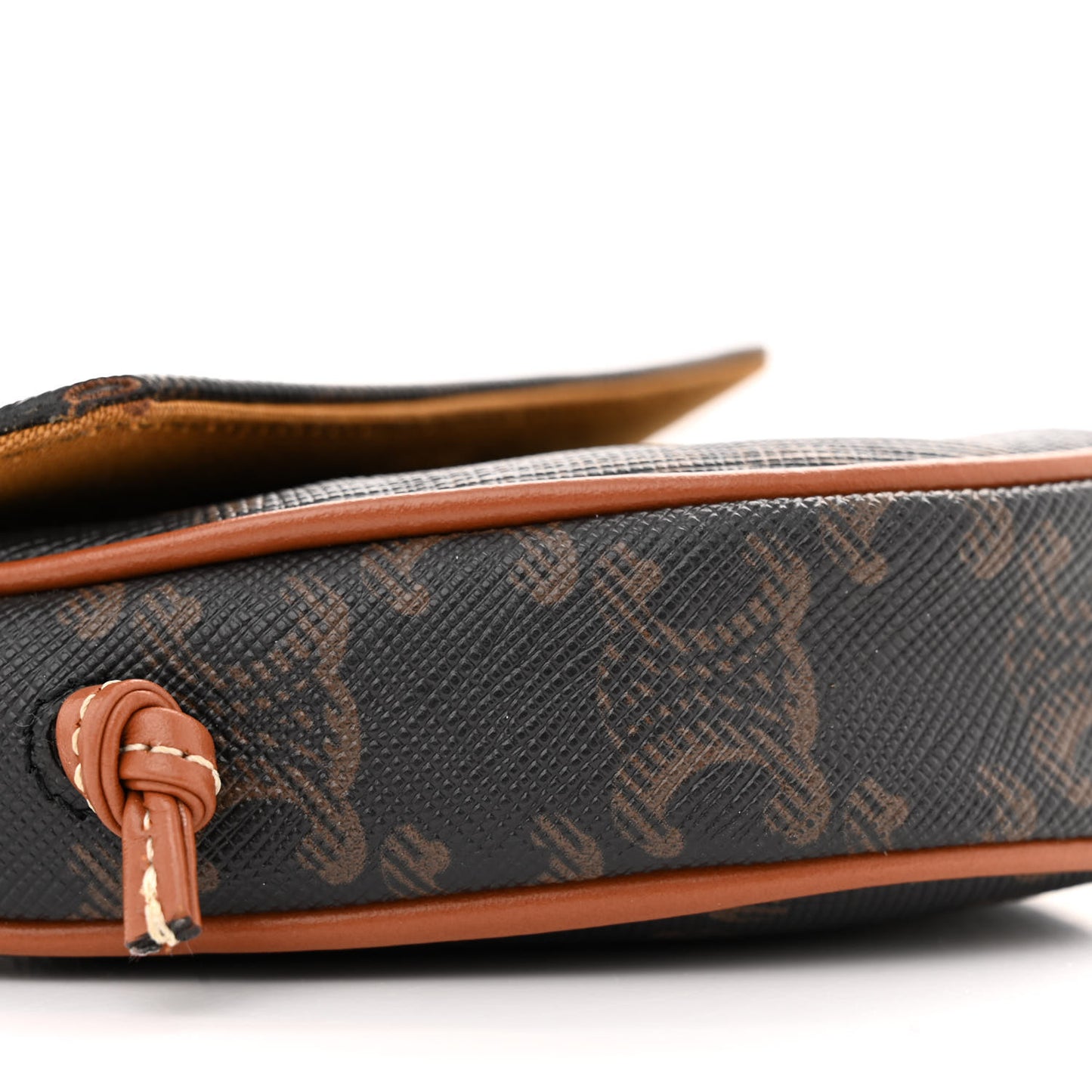 Triomphe Canvas Mini Triangle Crossbody Bag Tan