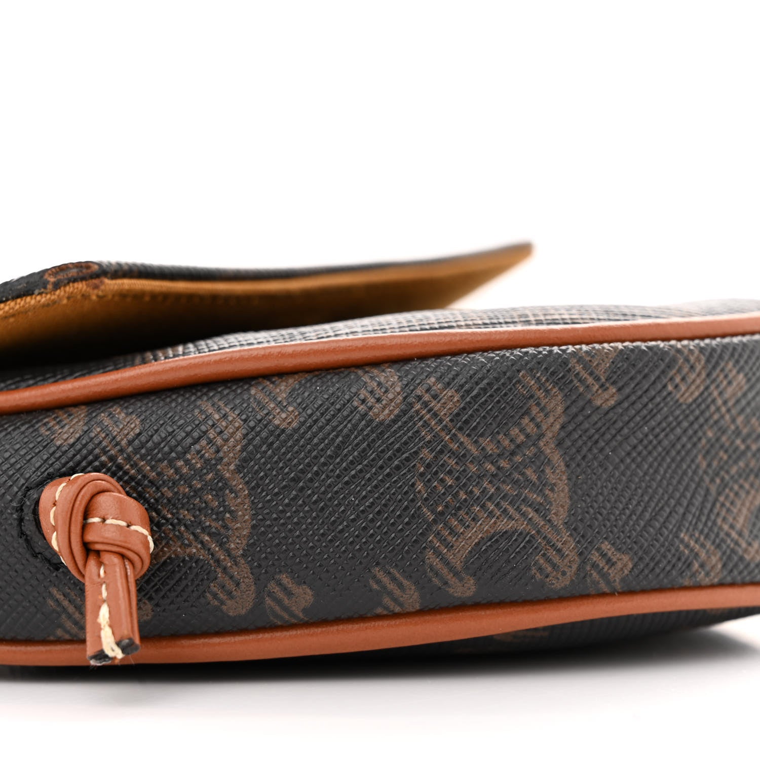 Celine Triomphe Canvas Mini Triangle Crossbody Bag Tan 9 of 11