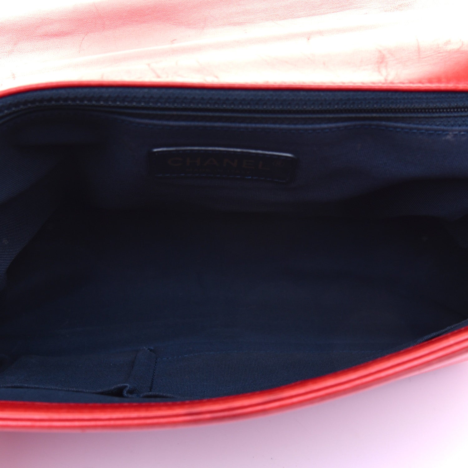 Chanel Lambskin Square Quilted Large Boy Cube Flap Red 5 of 10