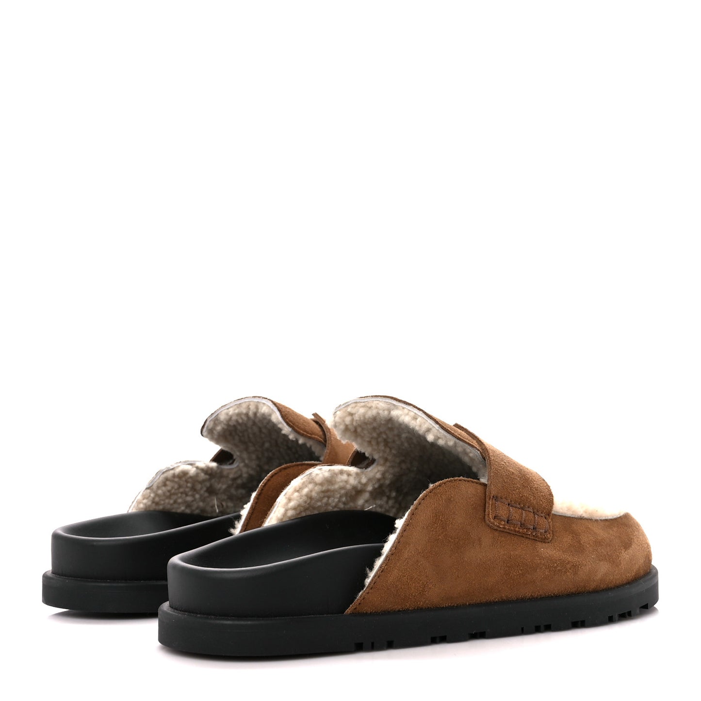 Suede Goatskin Shearling Go Mules 39 Brun Frume Ecru