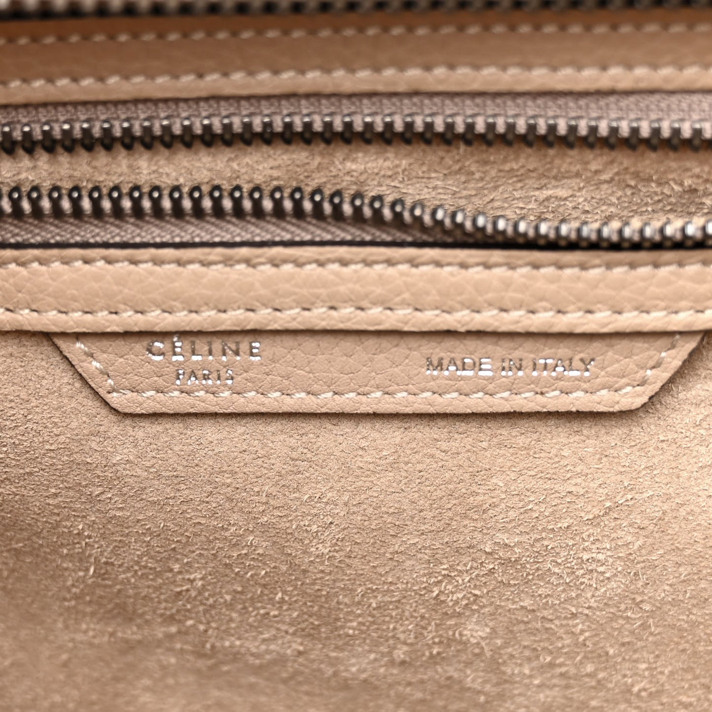 Drummed Calfskin Micro Luggage Dune