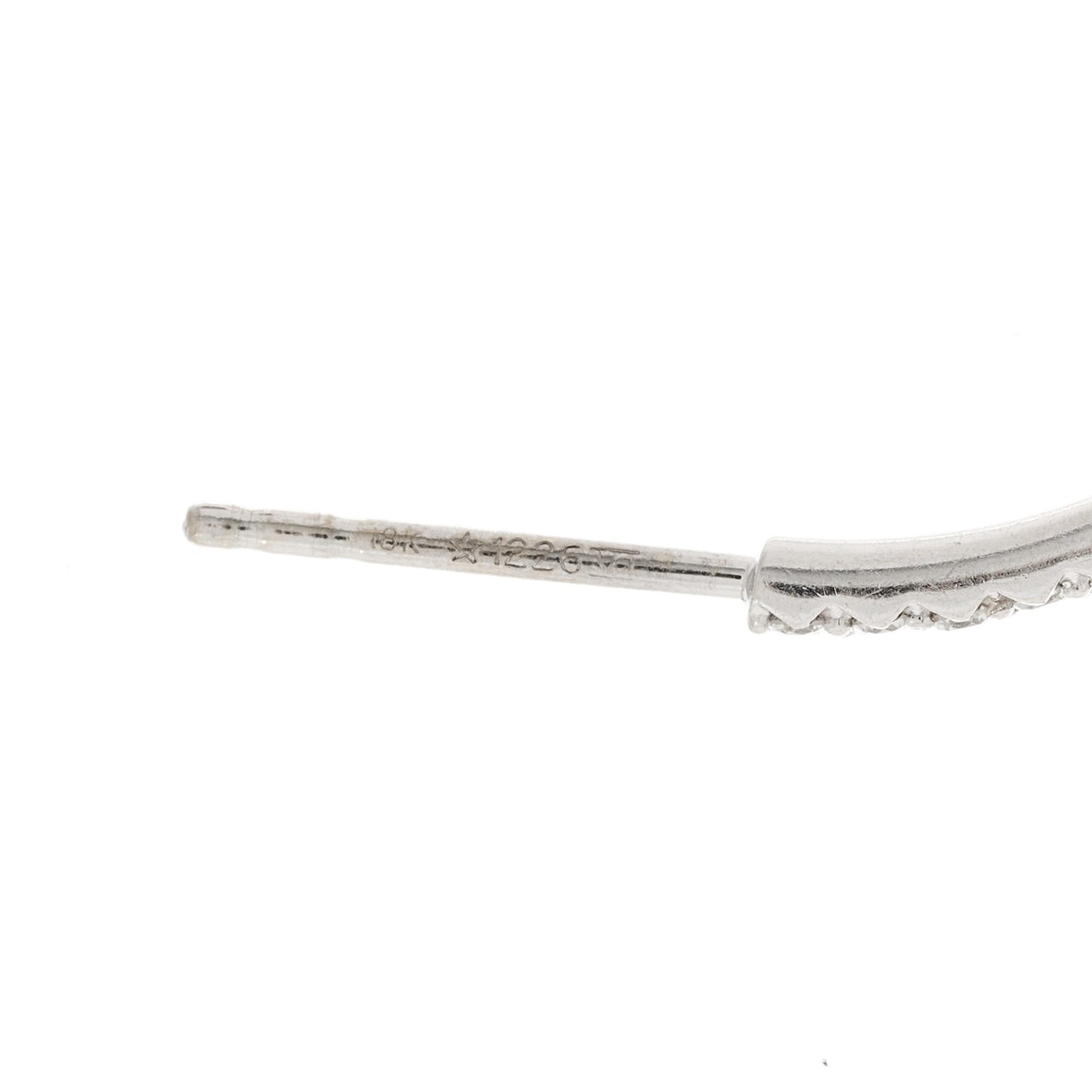 18K White Gold Diamond Large Hoop Earrings