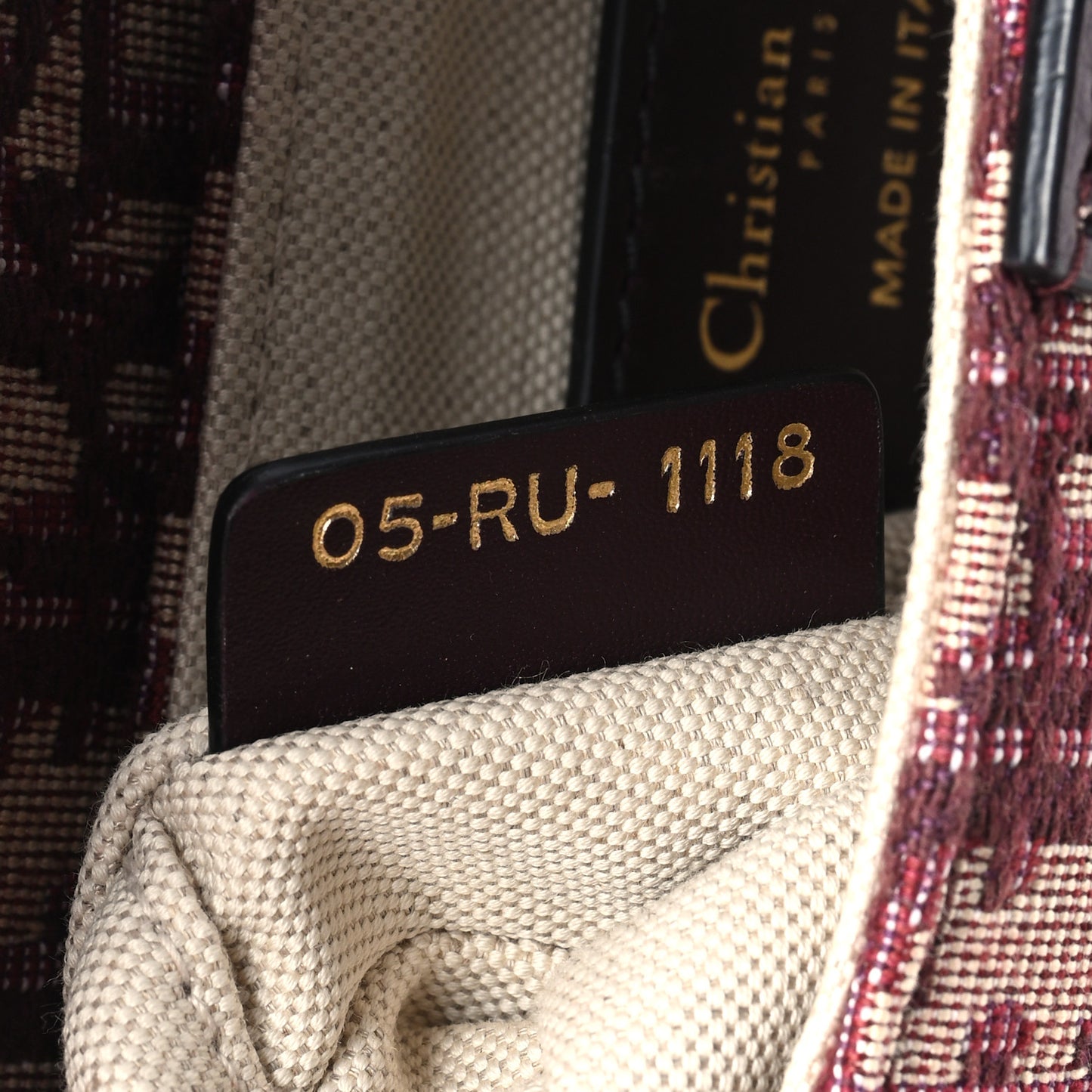 Oblique Mini Saddle Bag Burgundy