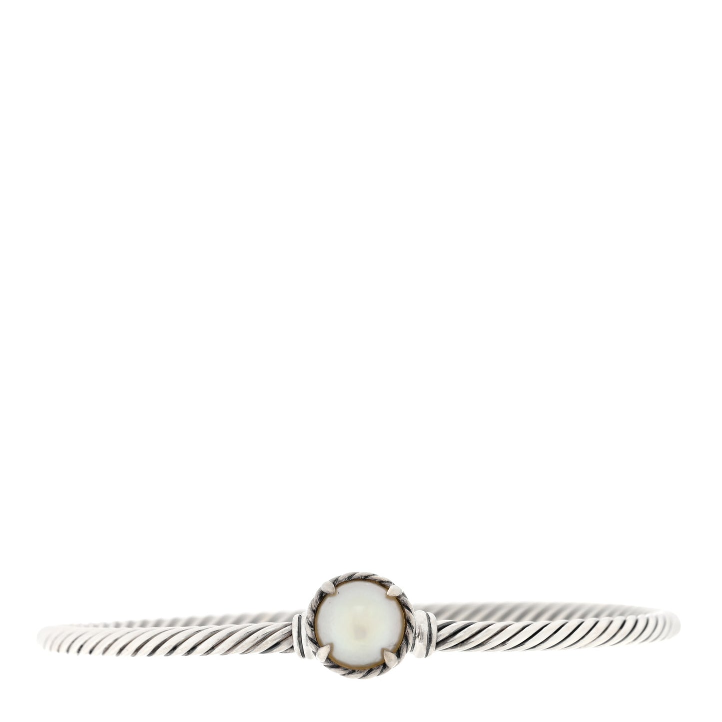 Sterling Silver Pearl 3mm Chatelaine Bracelet