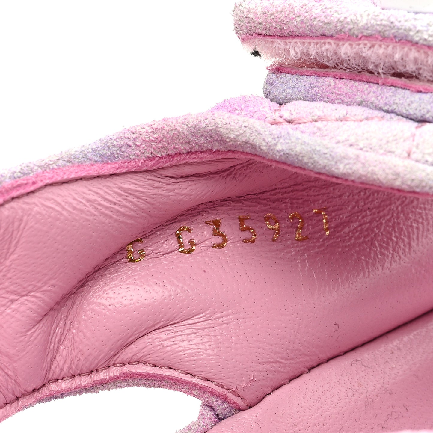 Suede Quilted Dad Sandals 38 Pink Purple