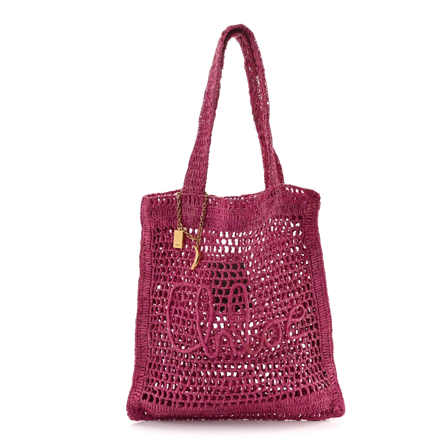 Chloe Raffia Summer Banana Tote Fuchsia Rose 1906044 – FASHIONPHILE