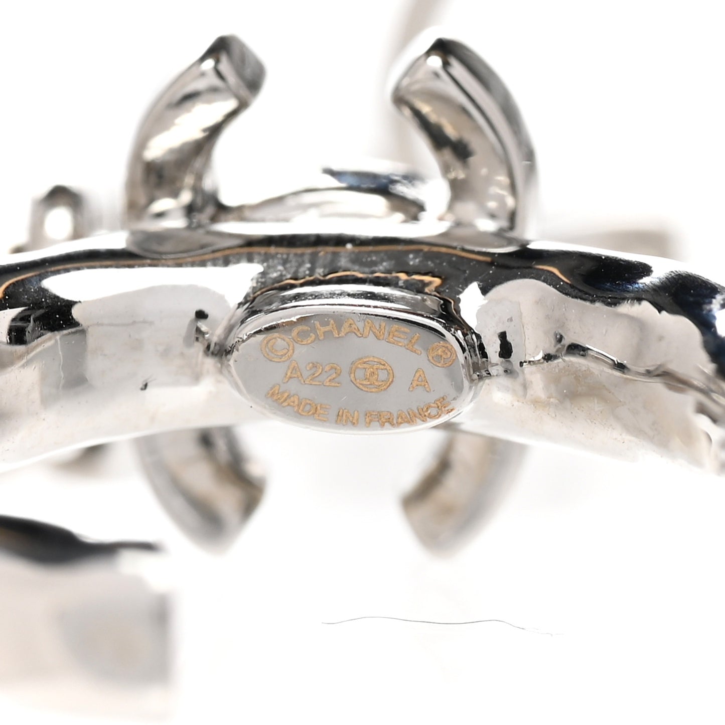 Crystal Chain CC Climber Earrings Silver
