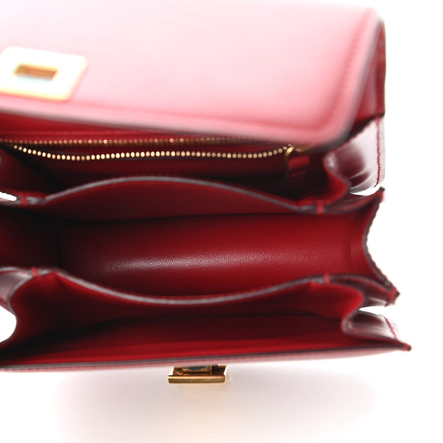 Smooth Calfskin Small Classic Box Flap Bag Red