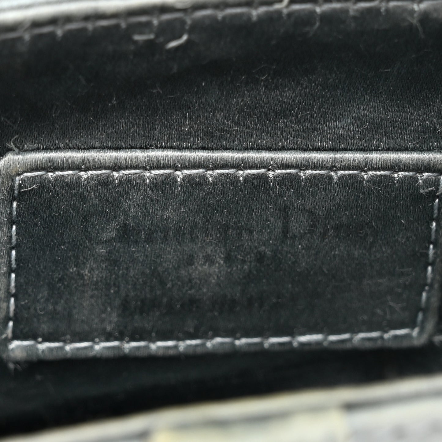 Satin Crystal Mini Saddle Bag Blue Gray