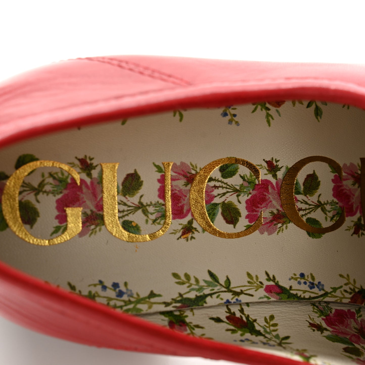 Malaga Kid Horsebit Loafer Pumps 36.5 Hibiscus Red Emerald