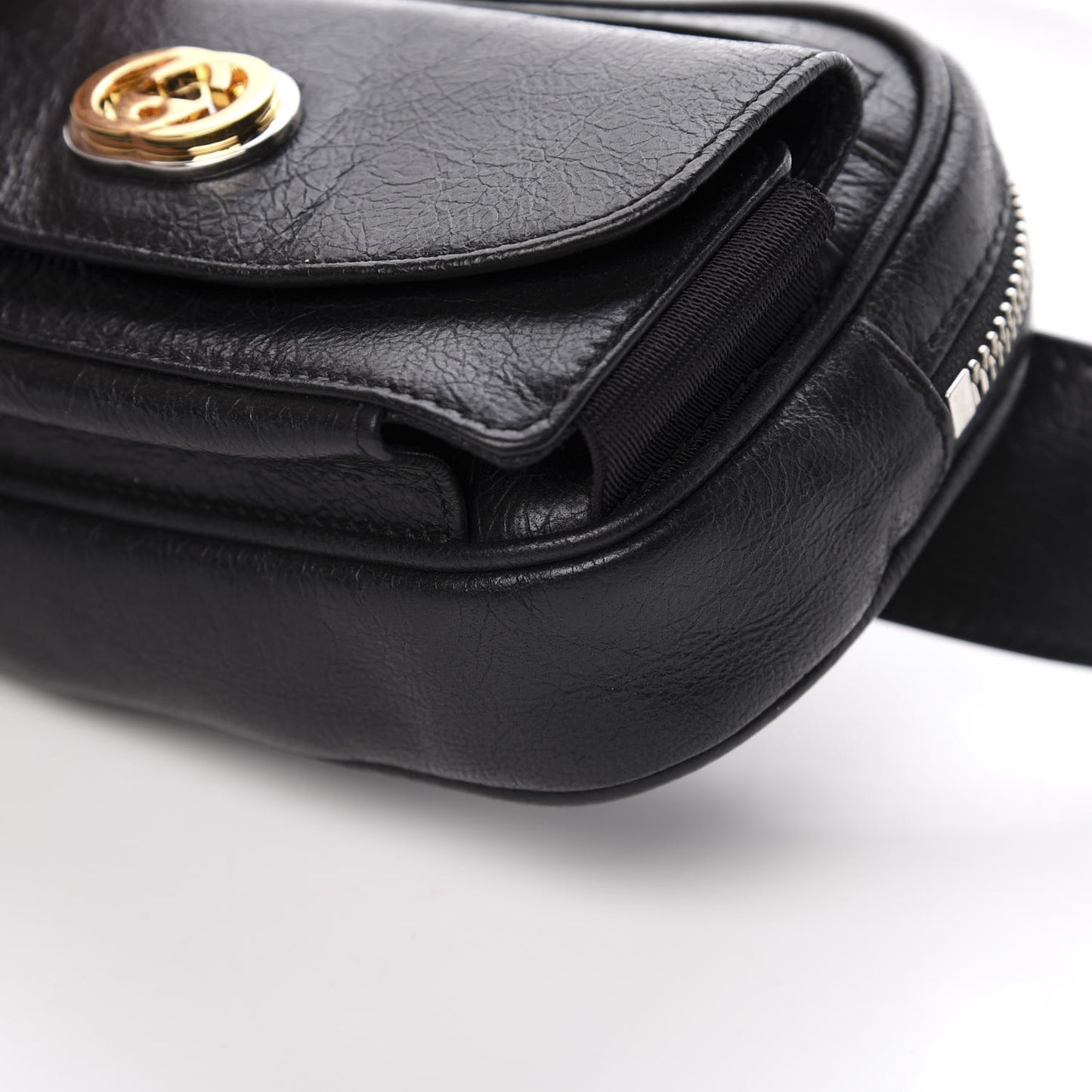 Fluffy Calfskin Mini Morpheus Belt Bag 90 36 Black
