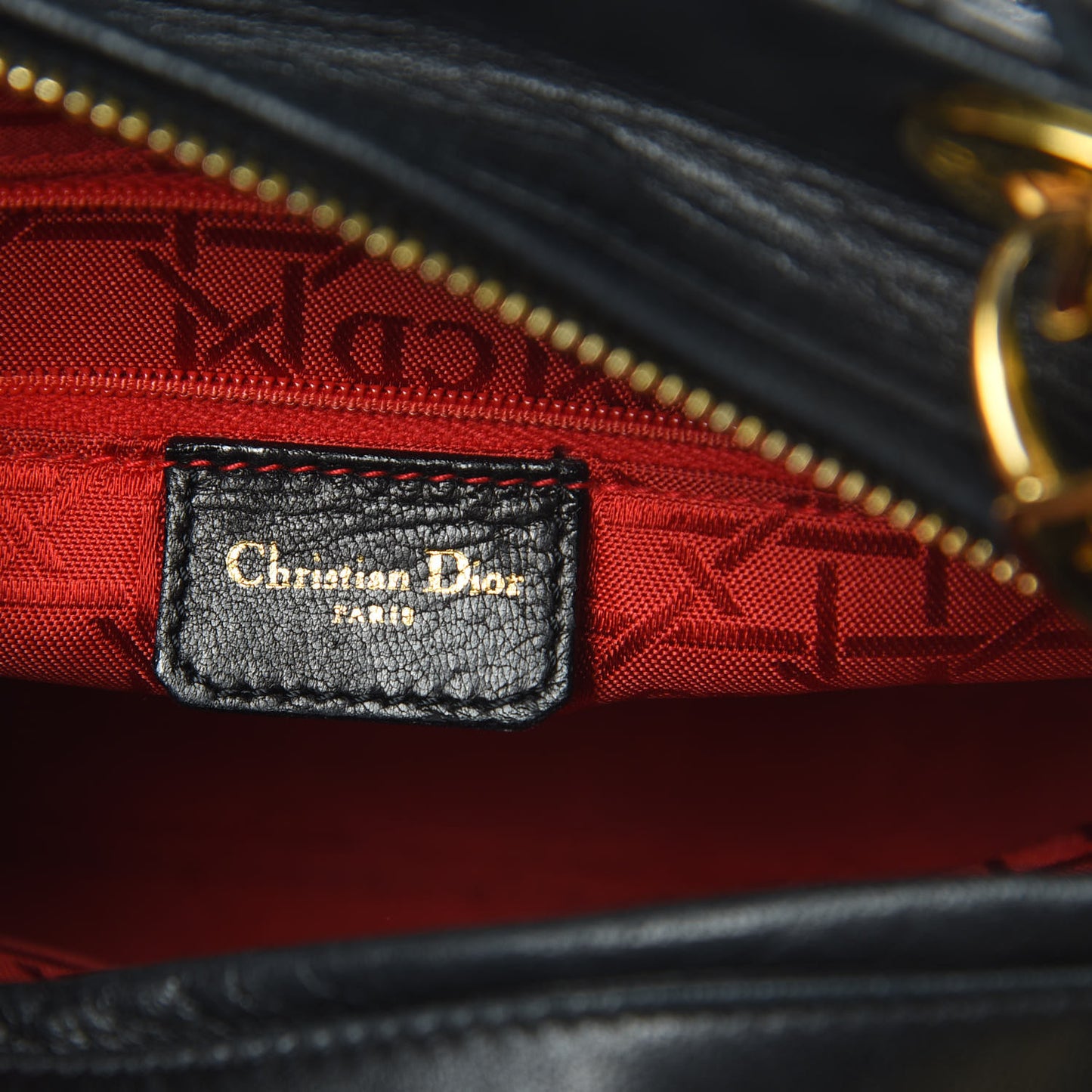 Lambskin Cannage Medium Lady Dior Black