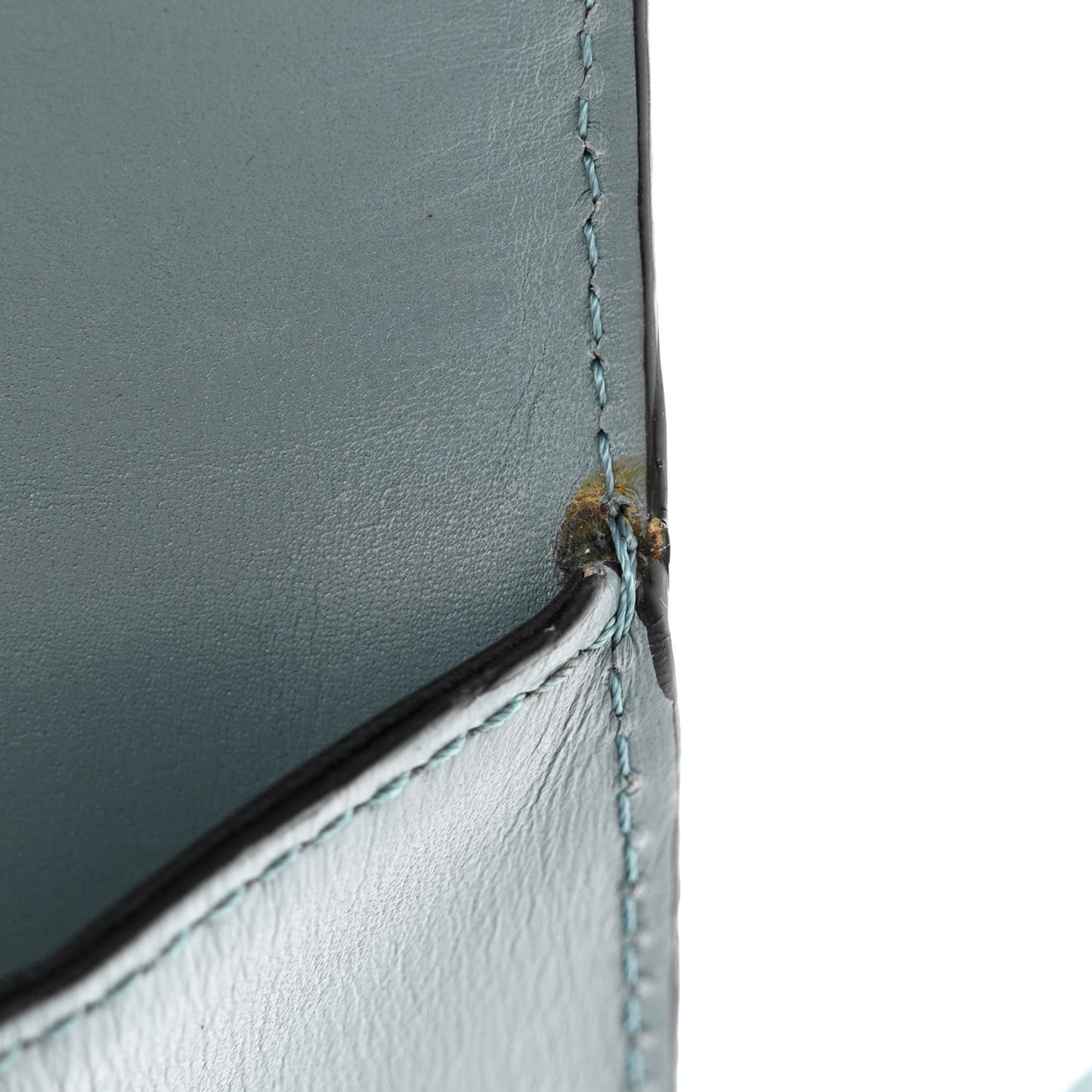 Calfskin Small Barcelona Shoulder Bag Stone Blue