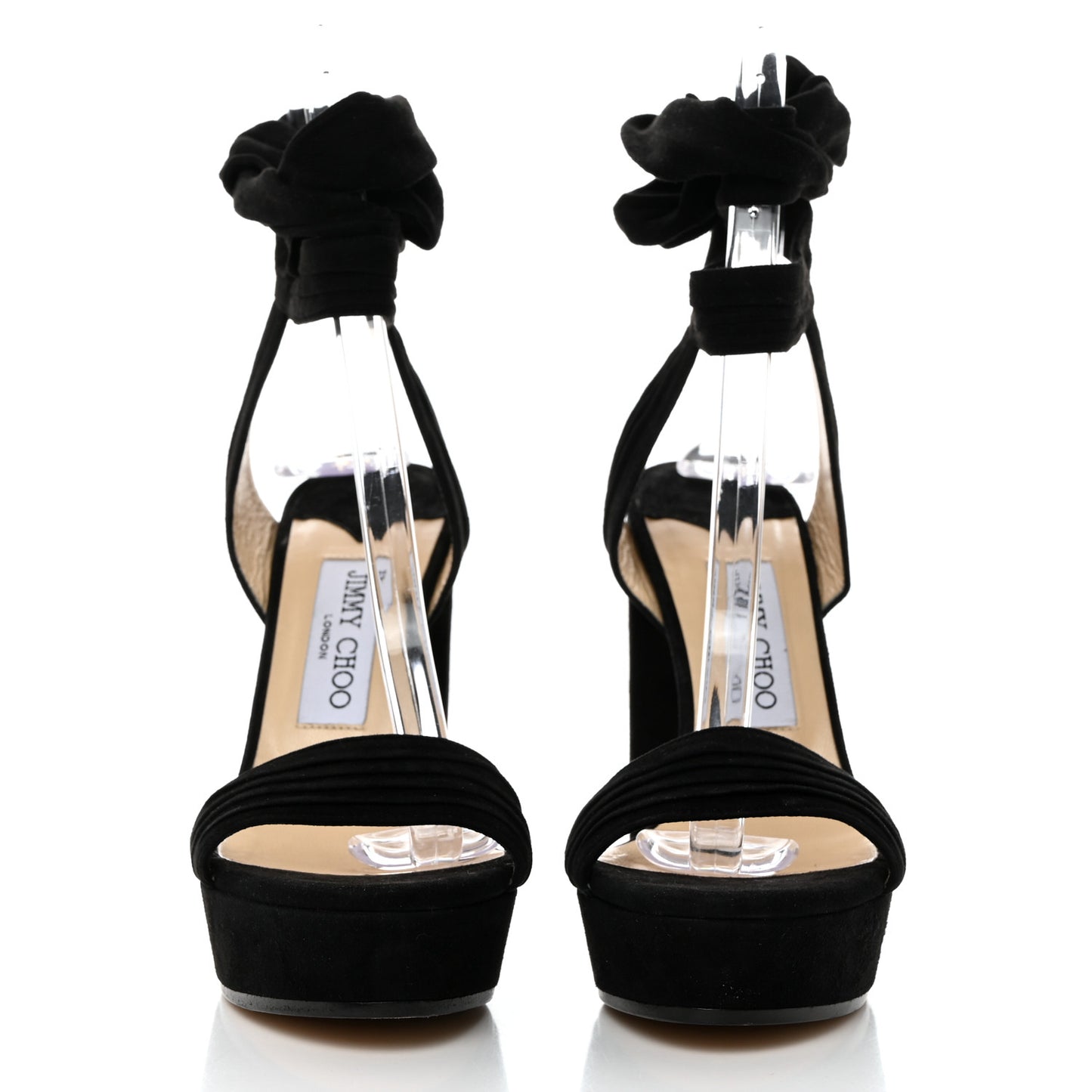 Soft Suede Kaytrin 120 Platform Sandals 38 Black