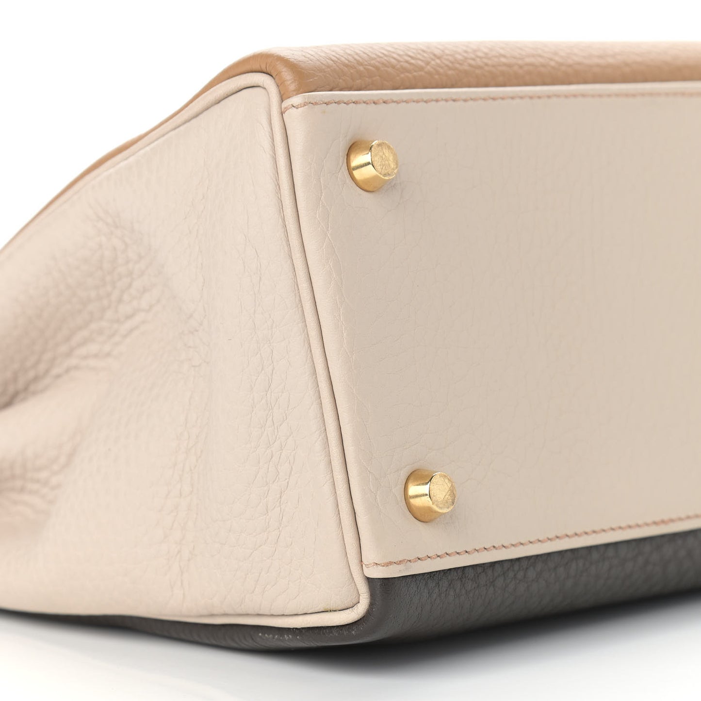Togo Tri-Color Kelly Retourne 32 Tabac Camel Ebene Parchemin