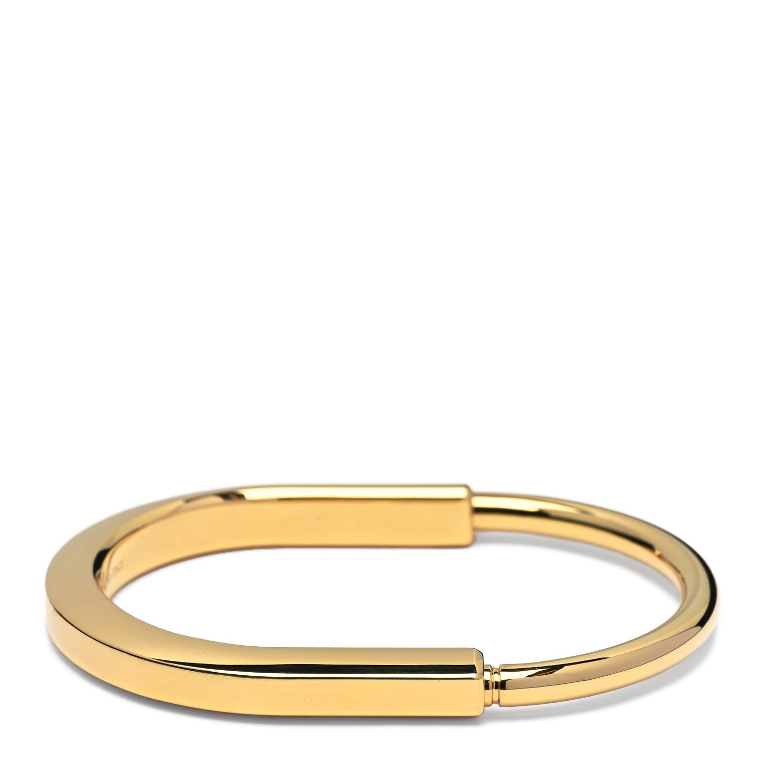 Tiffany 18K Yellow Gold Tiffany Lock Bangle Bracelet 1091948