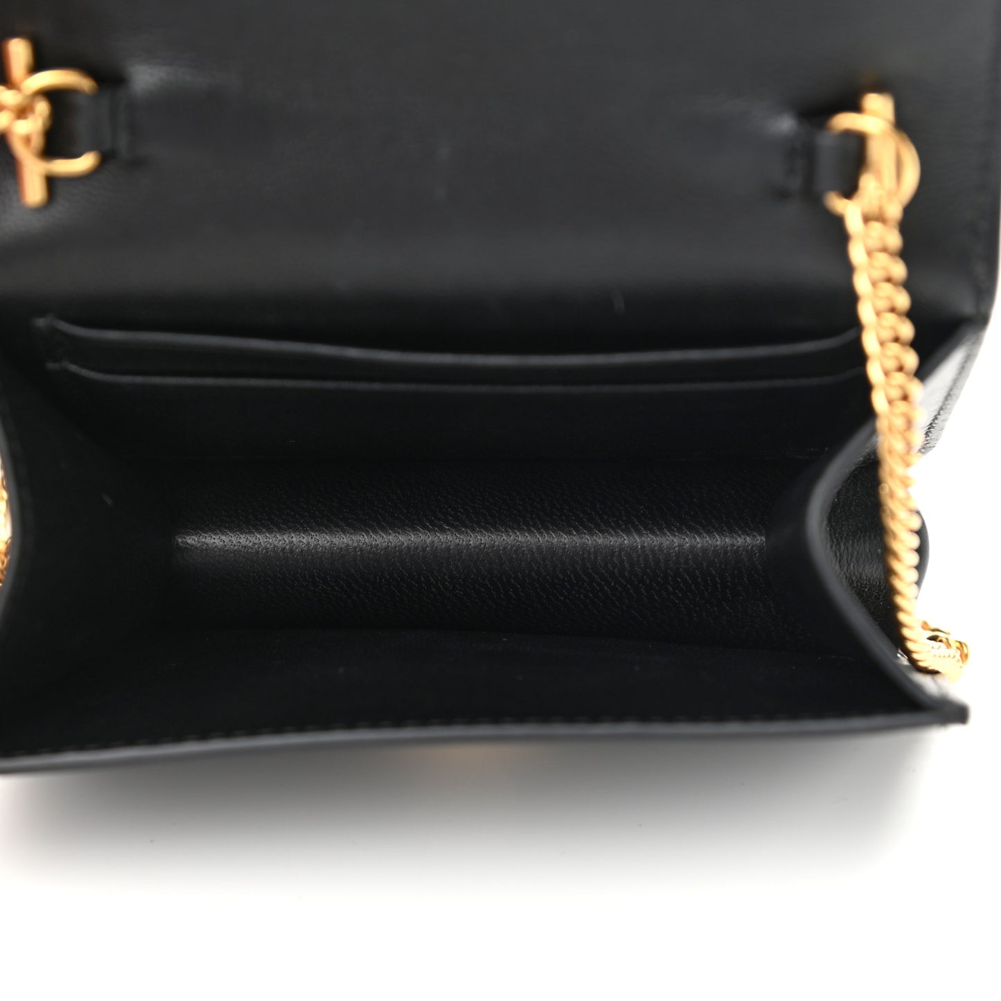 Vitello Mini Virtus Chain Clutch Black