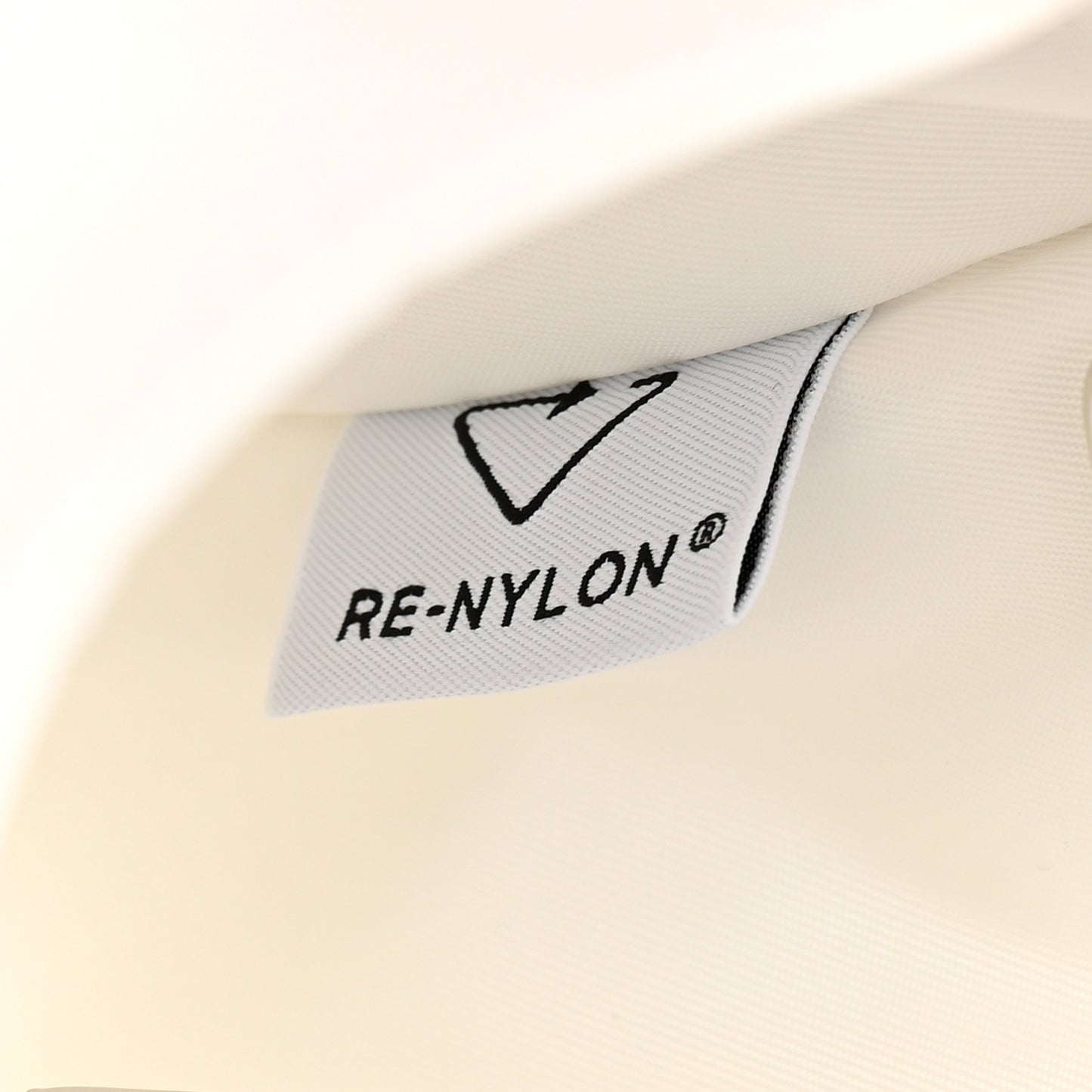 Re-Nylon Vitello Padded Small Flap Shoulder Bag White