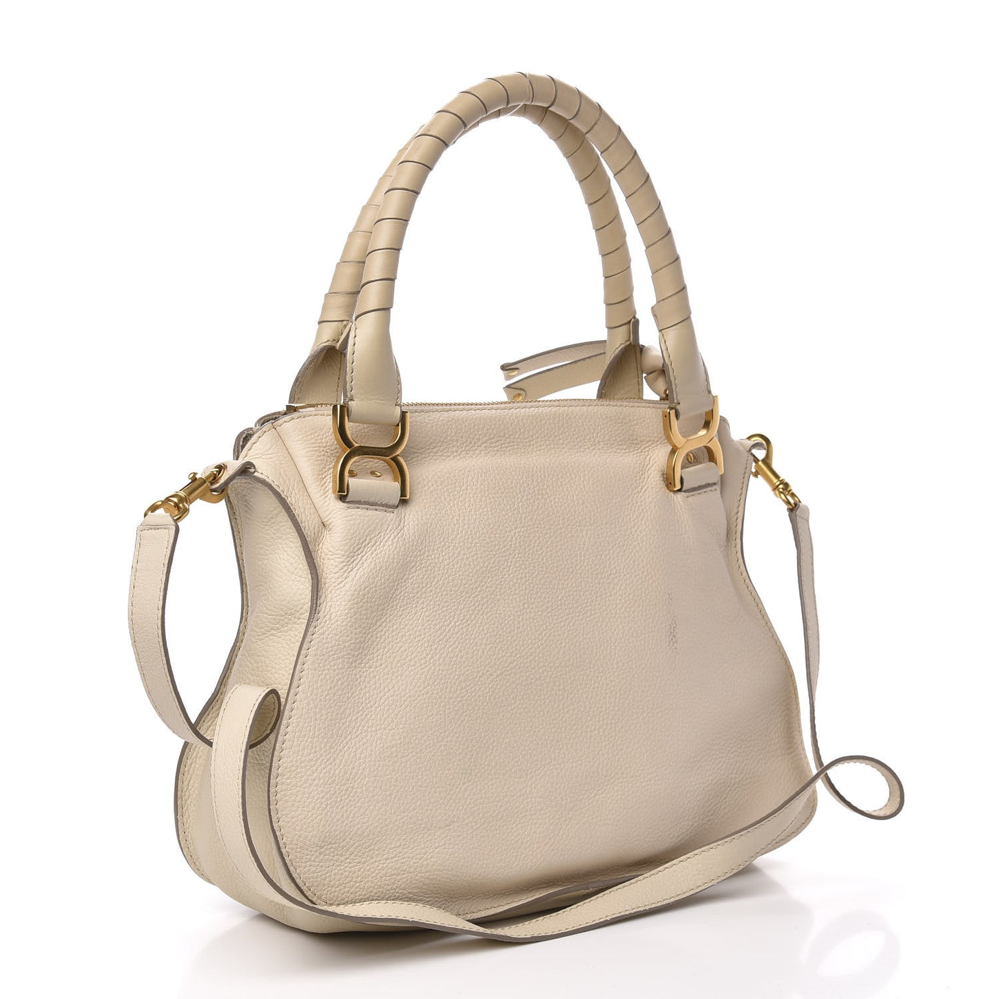 Calfskin Medium Marcie Satchel Cream