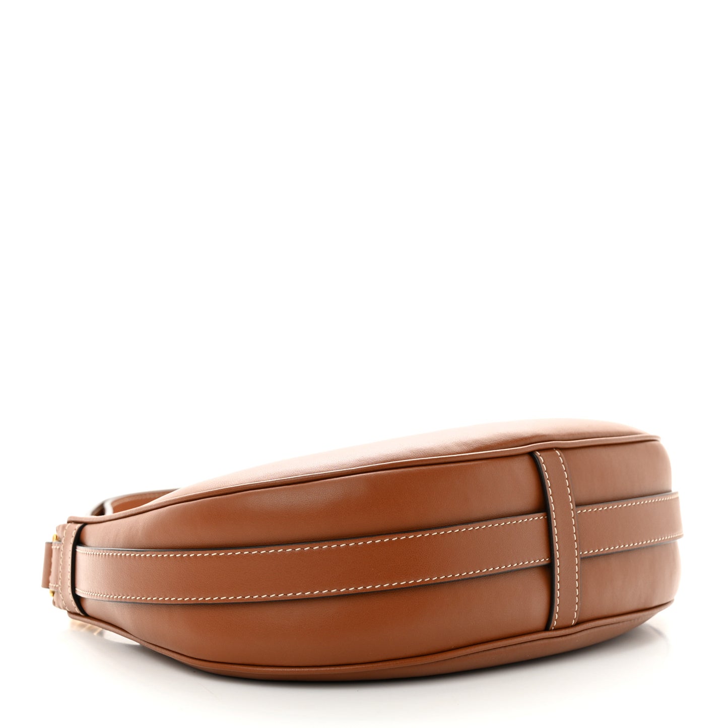 Smooth Calfskin Medium Strap Ava Shoulder Bag Tan