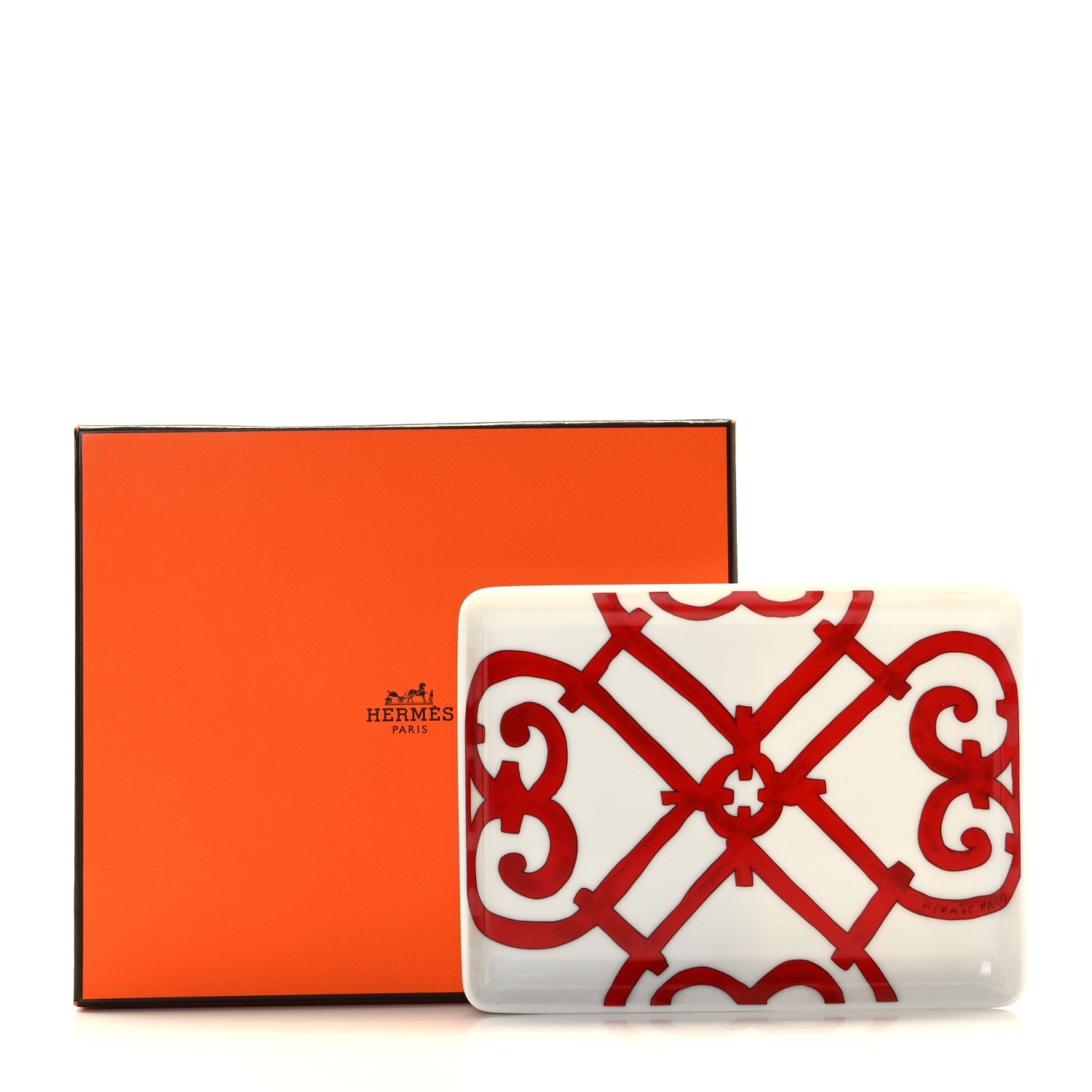 Hermes Porcelain Balcon du Guadalquivir Sushi Plate 2 of 3