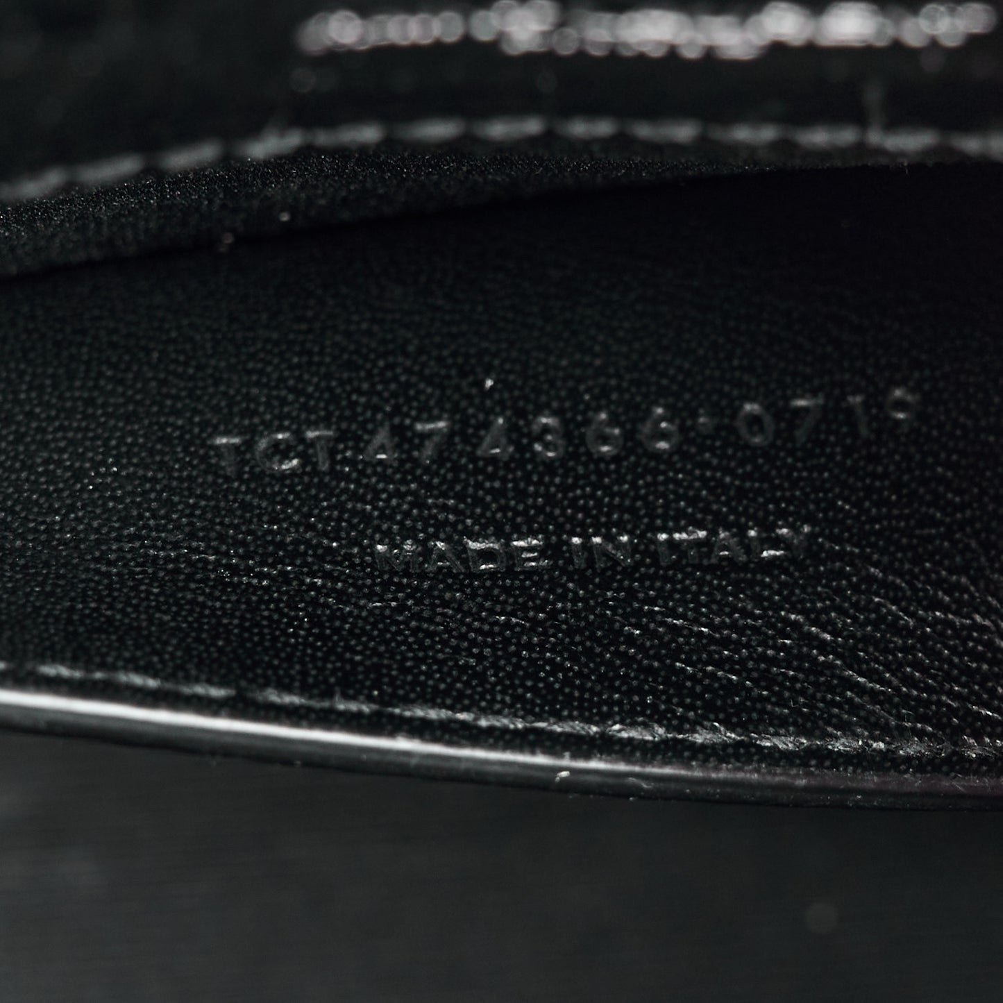 Calfskin Crocodile Embossed Small Classic Monogram Kate Tassel Satchel Black