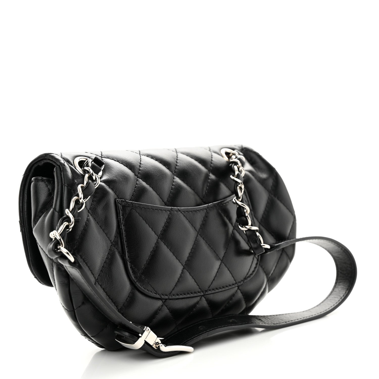 Chanel Calfskin Quilted CC Uniform Flap Belt Bag Black 3 of 10