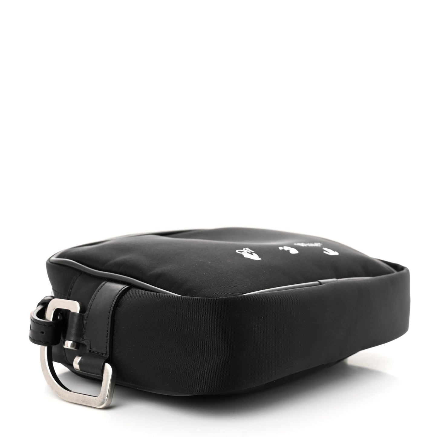 Nylon Logo Print Crossbody Bag Black
