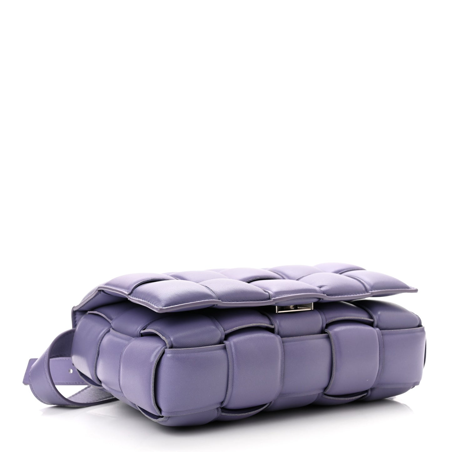 Nappa Maxi Intreccio Padded Cassette Crossbody Bag Lavender