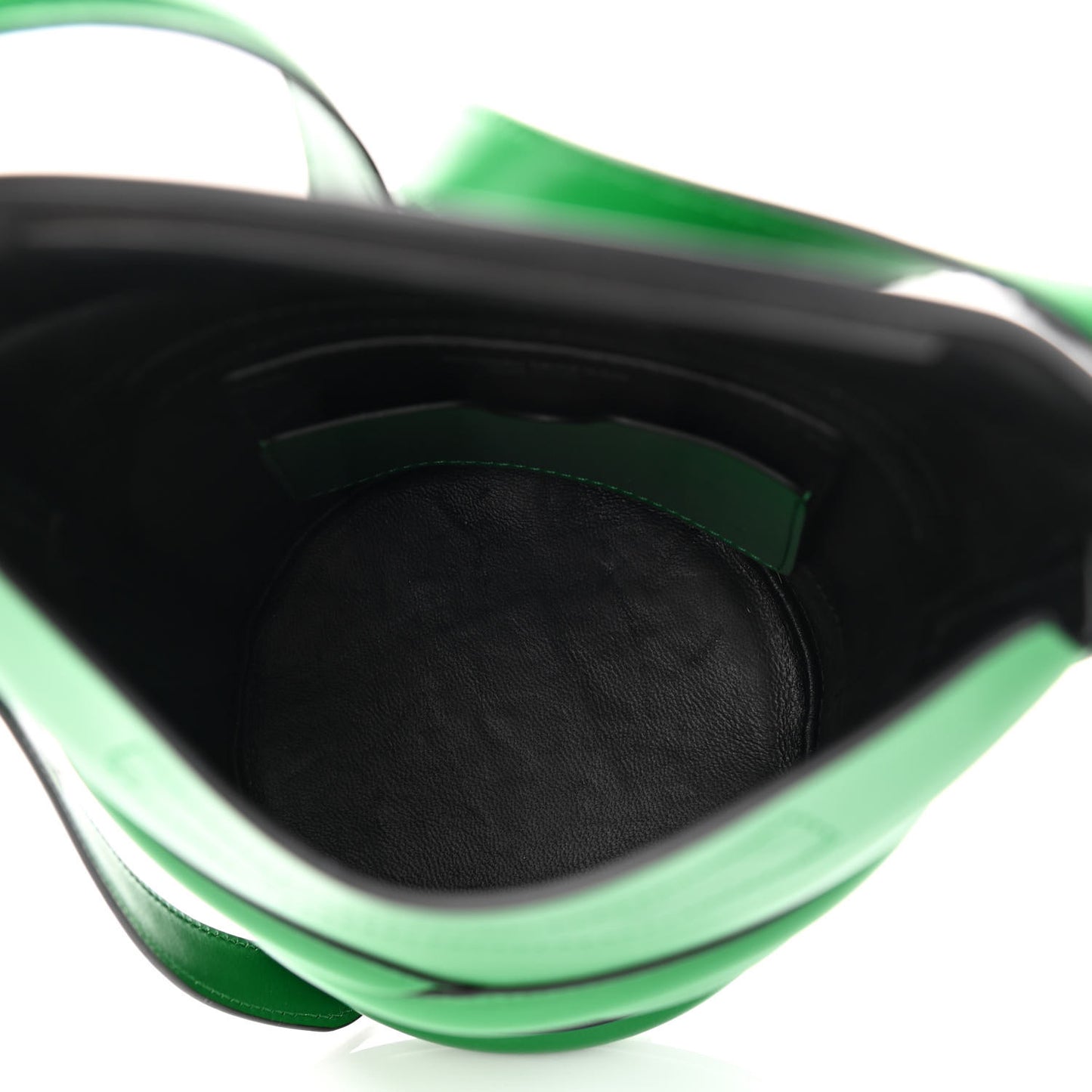Calfskin Mini Curve Bucket Bag Green