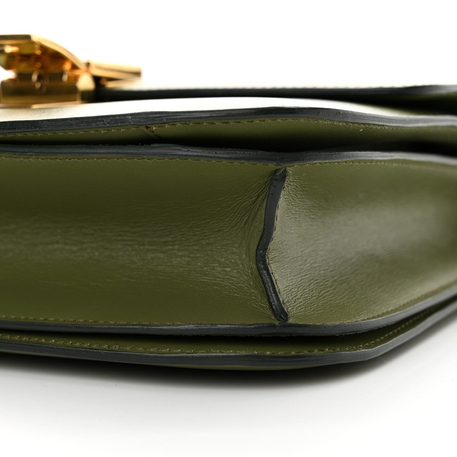 Celine Box Calfskin Classic Box Medium Flap Bag Army Green 10 of 10