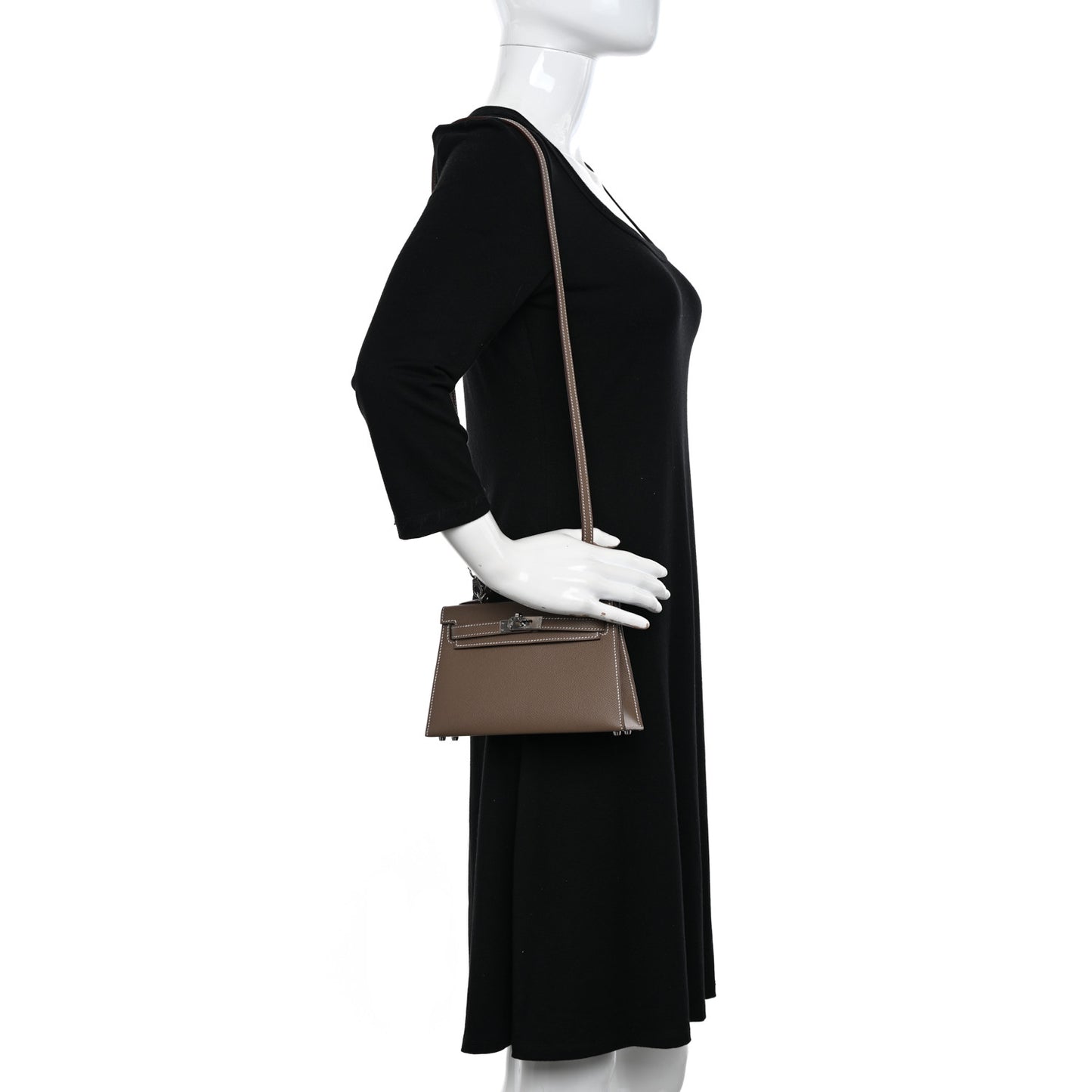 Epsom Mini Kelly Sellier 20 Etoupe