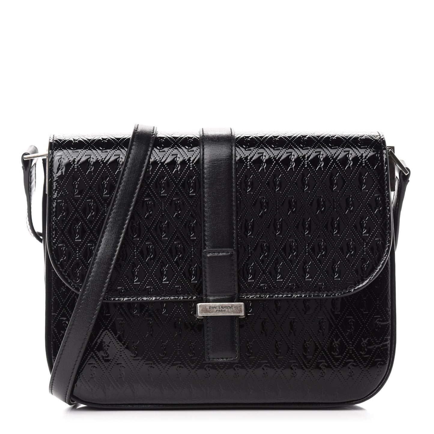 Patent Embossed Small Le Monogramme Satchel Black