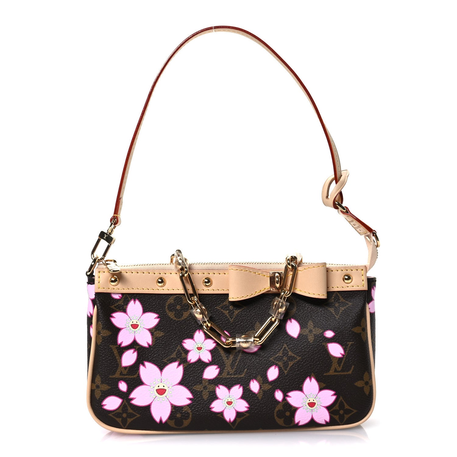 Louis Vuitton LV X TM Monogram Pochette Accessories Sakura Brown