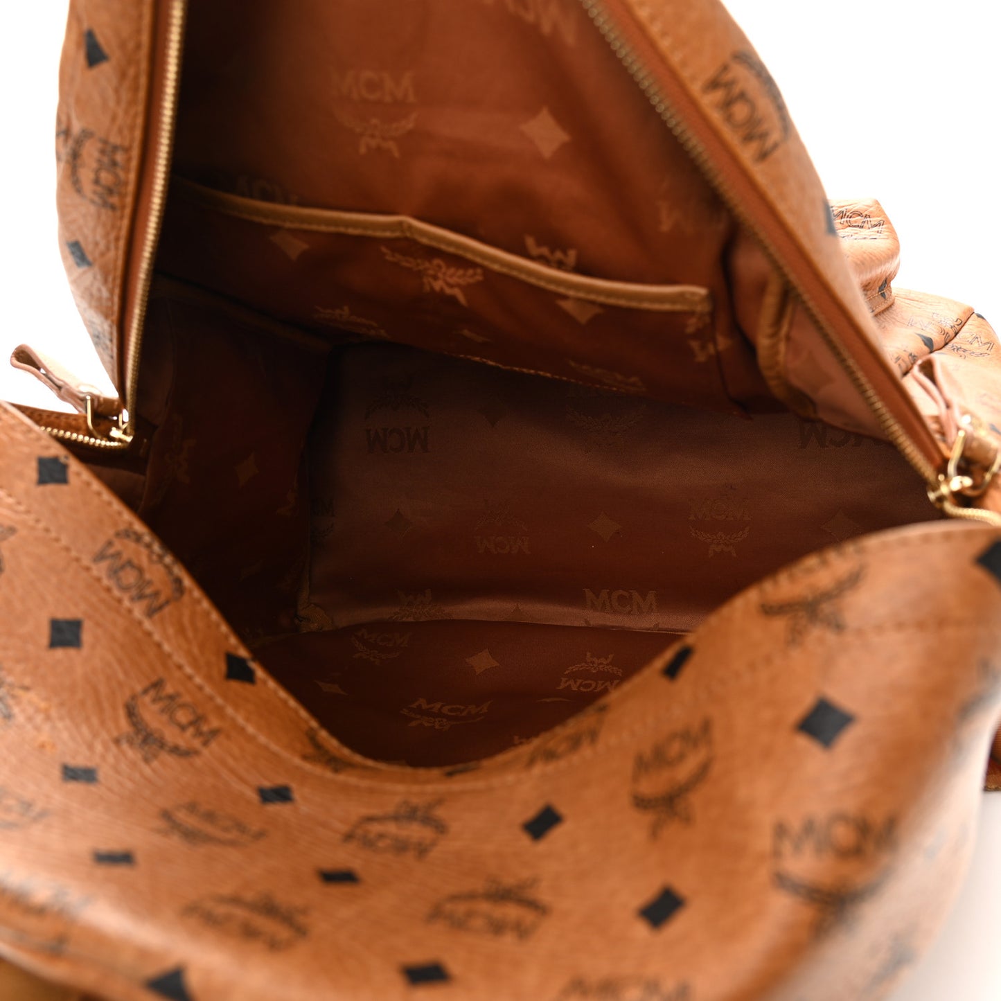 Visetos Medium Sprinkle Stud Stark Backpack Cognac
