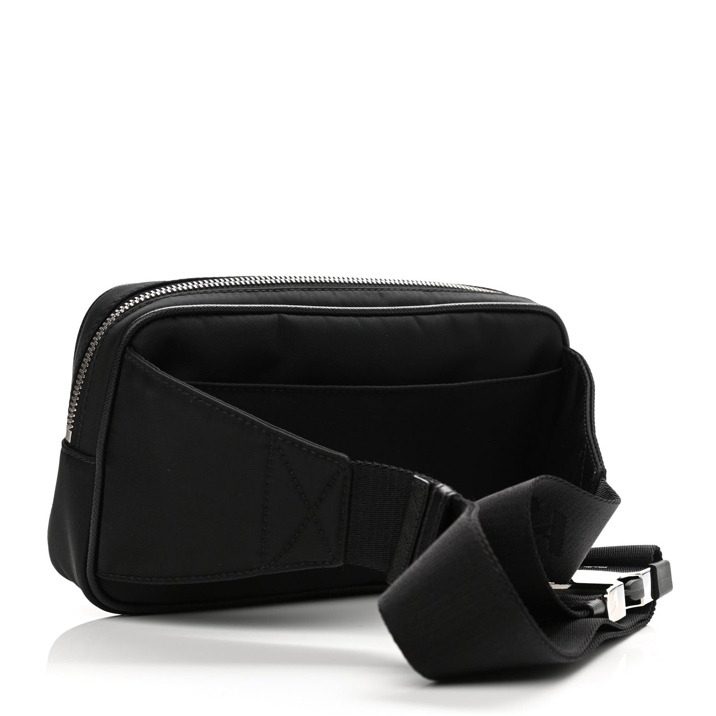 Tessuto Nylon Soft Calf Belt Bag Black
